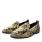 Opulent Gold Velvet Smoking Slippers