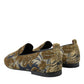 Opulent Gold Velvet Smoking Slippers
