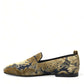 Opulent Gold Velvet Smoking Slippers