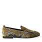 Opulent Gold Velvet Smoking Slippers