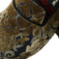 Opulent Gold Velvet Smoking Slippers