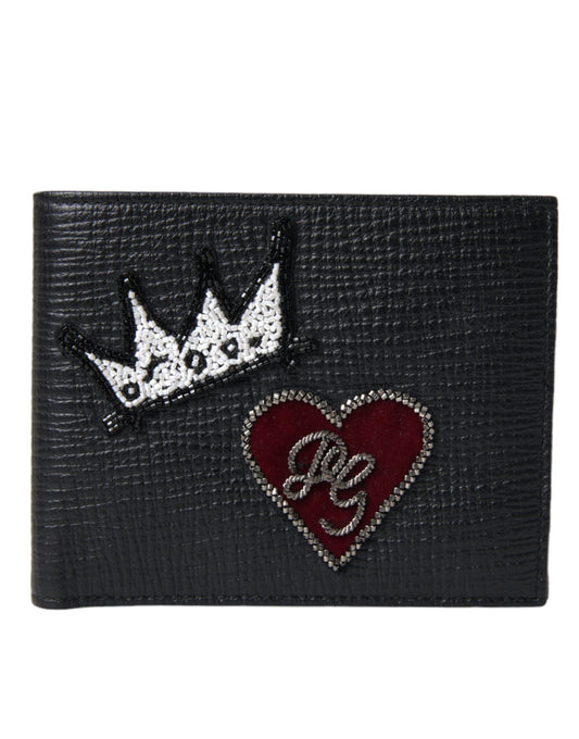 Elegant Black Leather Bifold Wallet