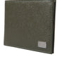 Elegant Olive Green Leather Bifold Wallet