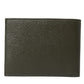 Elegant Olive Green Leather Bifold Wallet