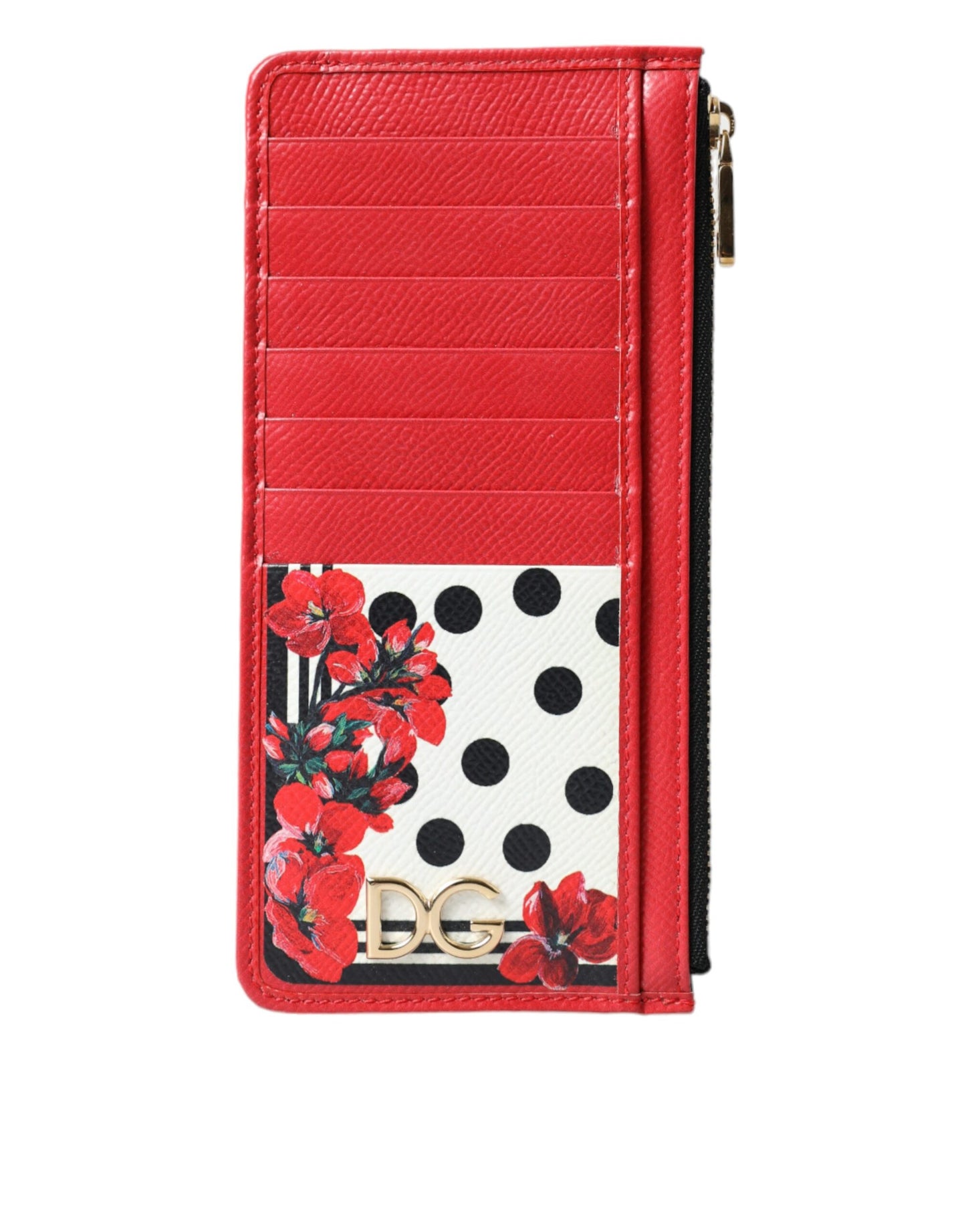 Elegant Floral Zippered Card Holder Wallet