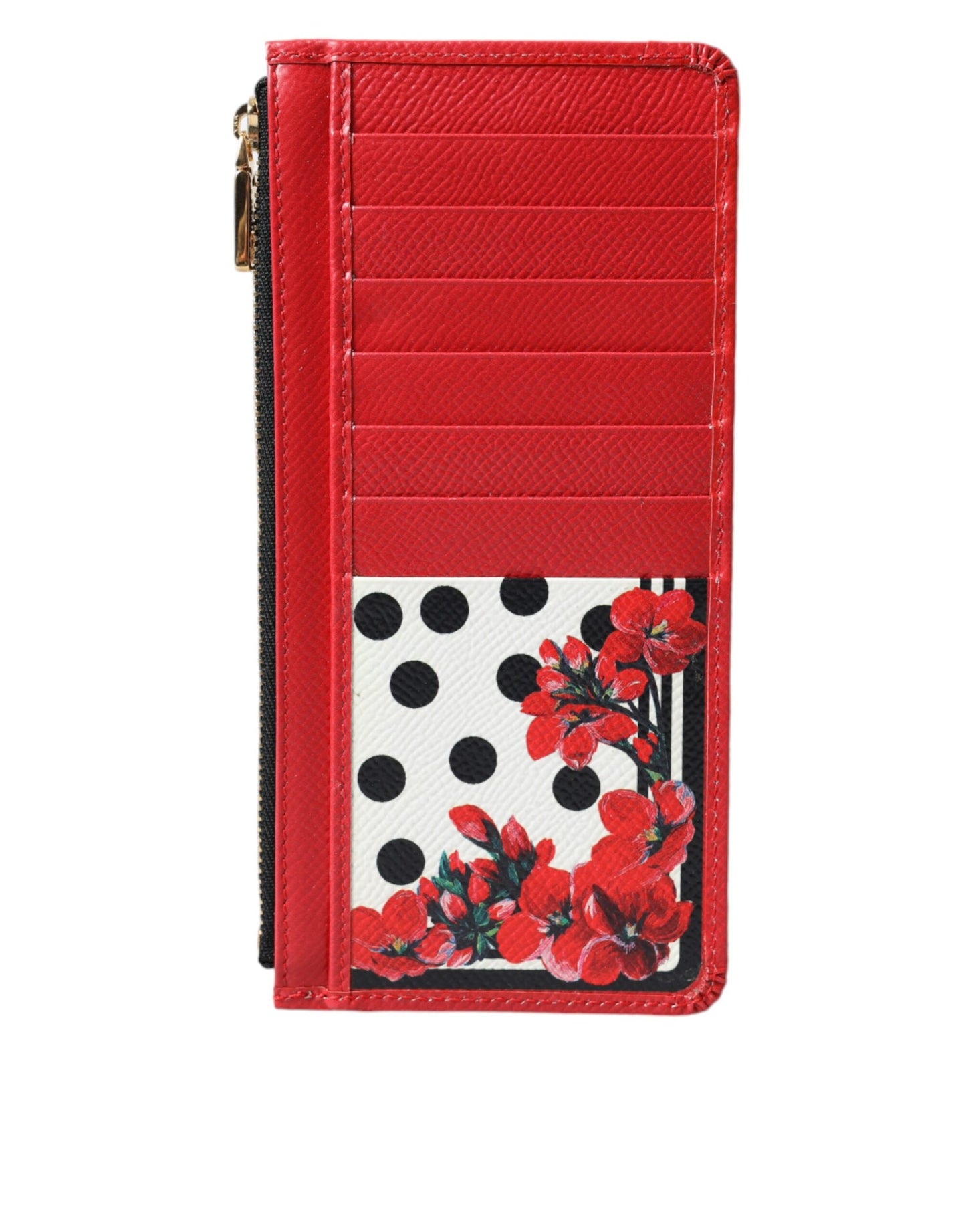 Elegant Floral Zippered Card Holder Wallet