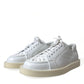Elegant White Calfskin Oxford Sneakers