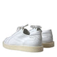 Elegant White Calfskin Oxford Sneakers