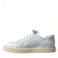 Elegant White Calfskin Oxford Sneakers