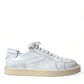 Elegant White Calfskin Oxford Sneakers