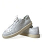 Elegant White Calfskin Oxford Sneakers