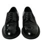 Elegant Black Leather Derby Dress Shoes