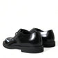 Elegant Black Leather Derby Dress Shoes