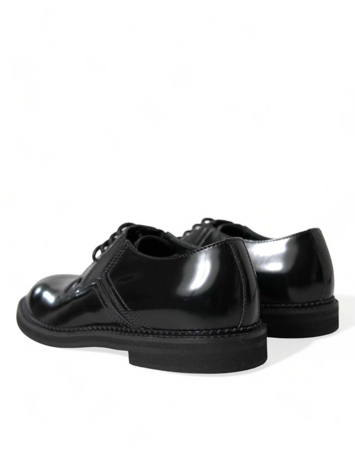 Elegant Black Leather Derby Dress Shoes