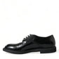 Elegant Black Leather Derby Dress Shoes