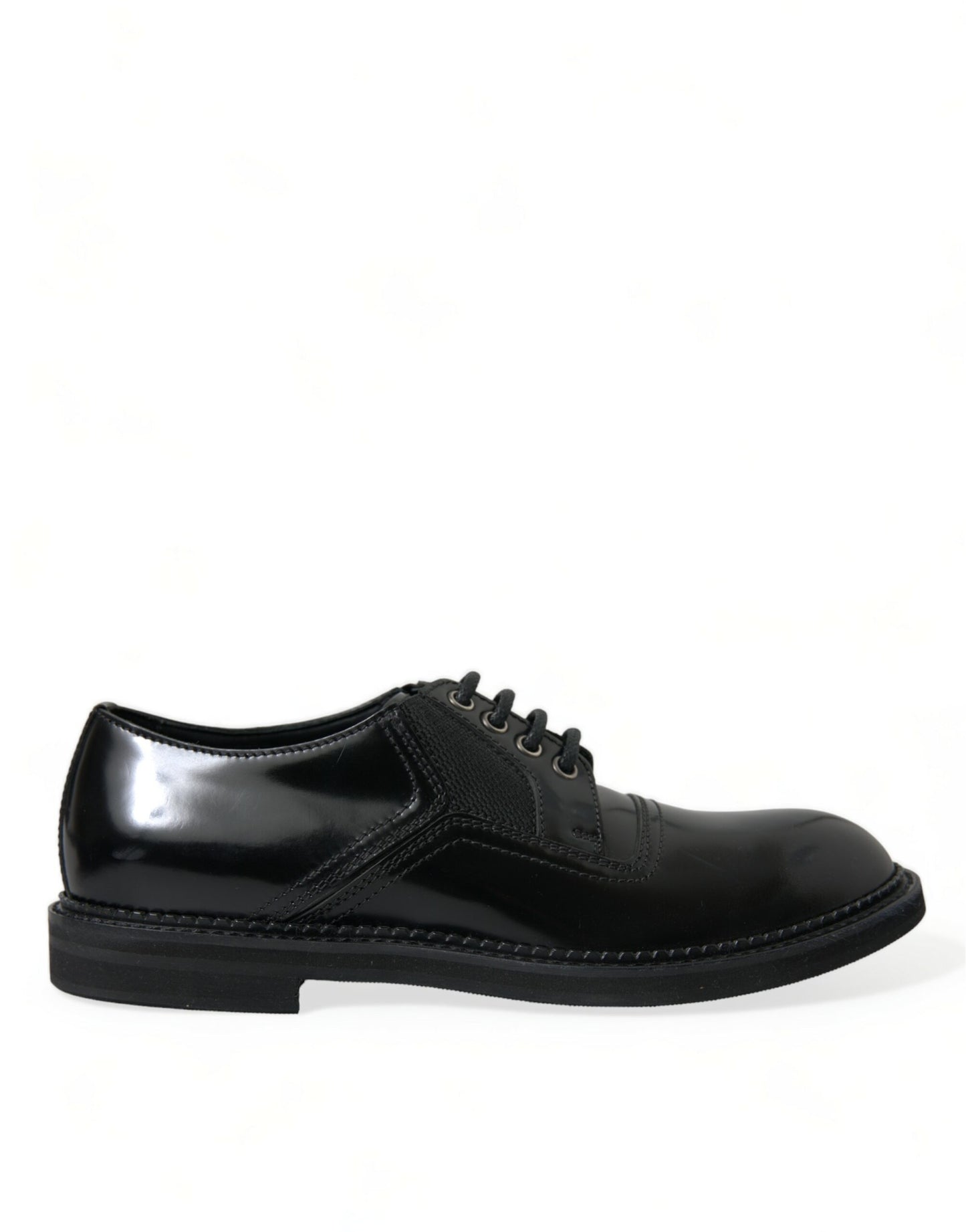 Elegant Black Leather Derby Dress Shoes