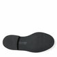 Elegant Black Leather Derby Dress Shoes