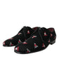 Elegant Black Velvet Embroidered Formal Shoes