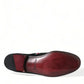 Elegant Black Velvet Embroidered Formal Shoes