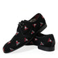 Elegant Black Velvet Embroidered Formal Shoes