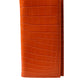 Chic Orange Crocodile Leather Wallet