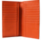 Chic Orange Crocodile Leather Wallet