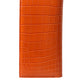 Chic Orange Crocodile Leather Wallet