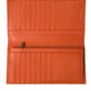 Chic Orange Crocodile Leather Wallet