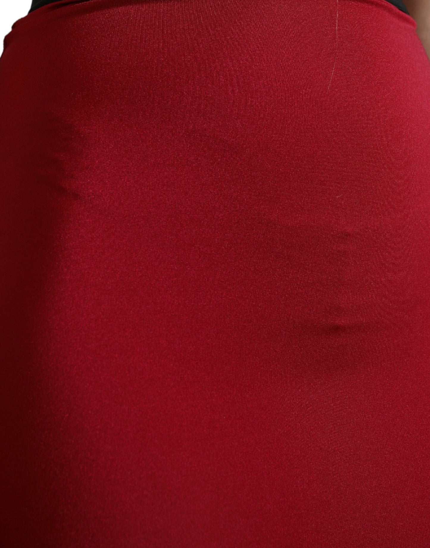 Elegant Red High-Waist Maxi Skirt