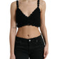 Elegant Black Crochet Corset Top