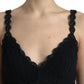 Elegant Black Crochet Corset Top