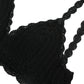 Elegant Black Crochet Corset Top