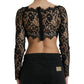 Elegant Lace Bustier Cropped Top