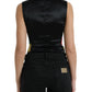 Floral Silk Blend Sleeveless Waistcoat