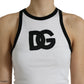 Elegant Sleeveless Logo Tank Top