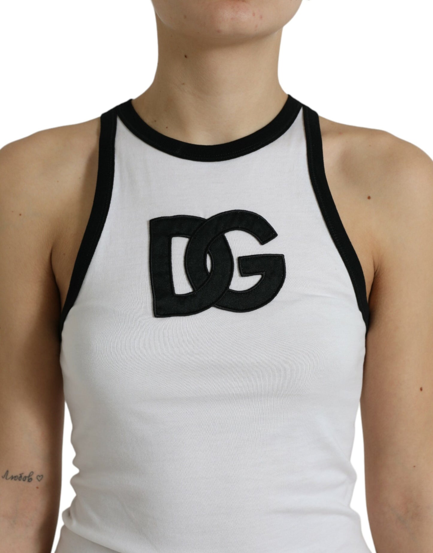 Elegant Sleeveless Logo Tank Top