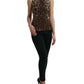 Sleek Leopard Print Silk-Blend Tank Top