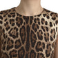 Sleek Leopard Print Silk-Blend Tank Top