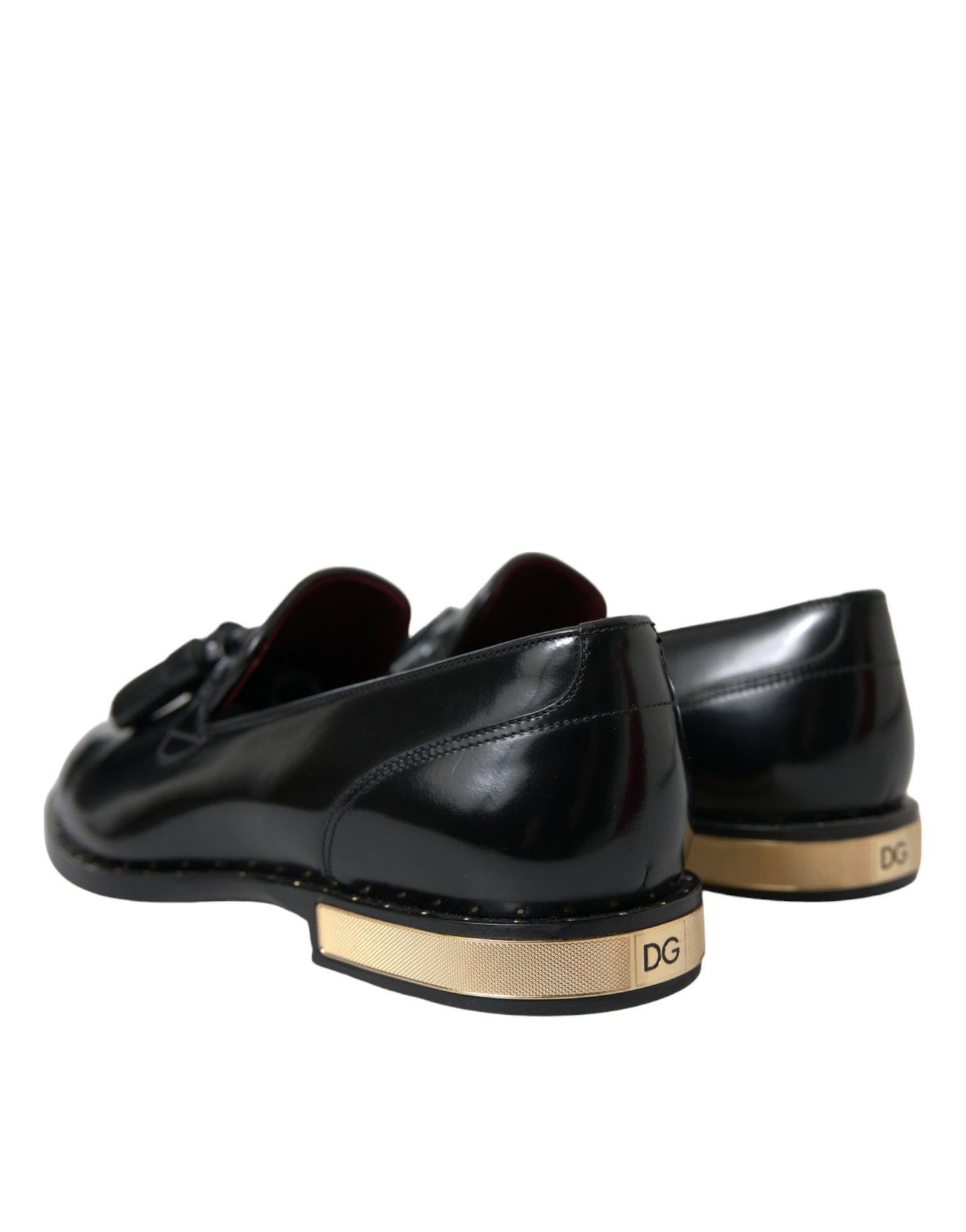 Elegant Tassel Leather Loafers - Black