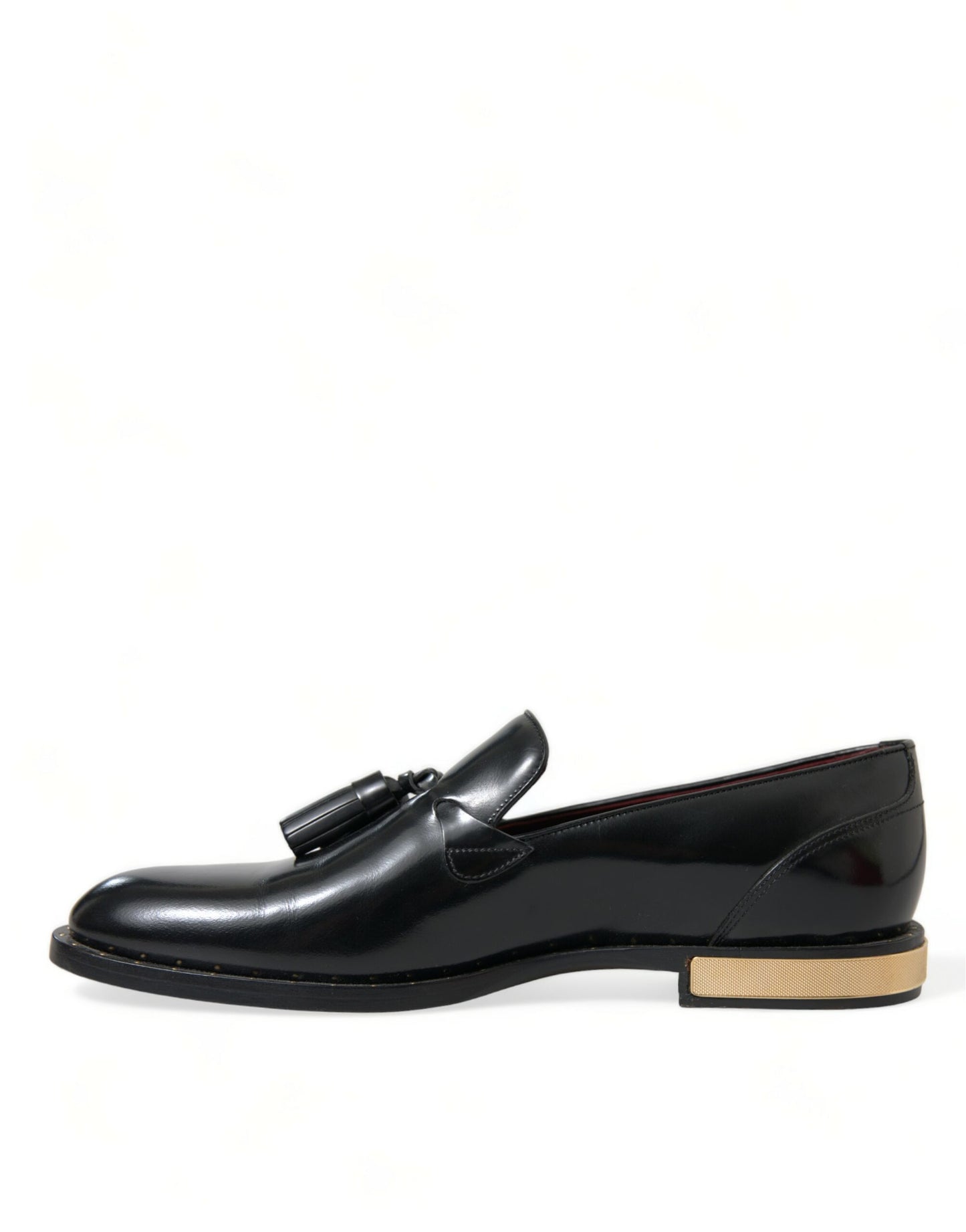 Elegant Tassel Leather Loafers - Black