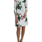 Elegant Floral A-Line Knee-Length Dress