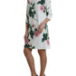 Elegant Floral A-Line Knee-Length Dress