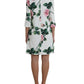 Elegant Floral A-Line Knee-Length Dress