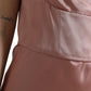 Elegant Long Silk Gown in Pink