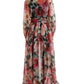 Floral Silk Chiffon Maxi Coat