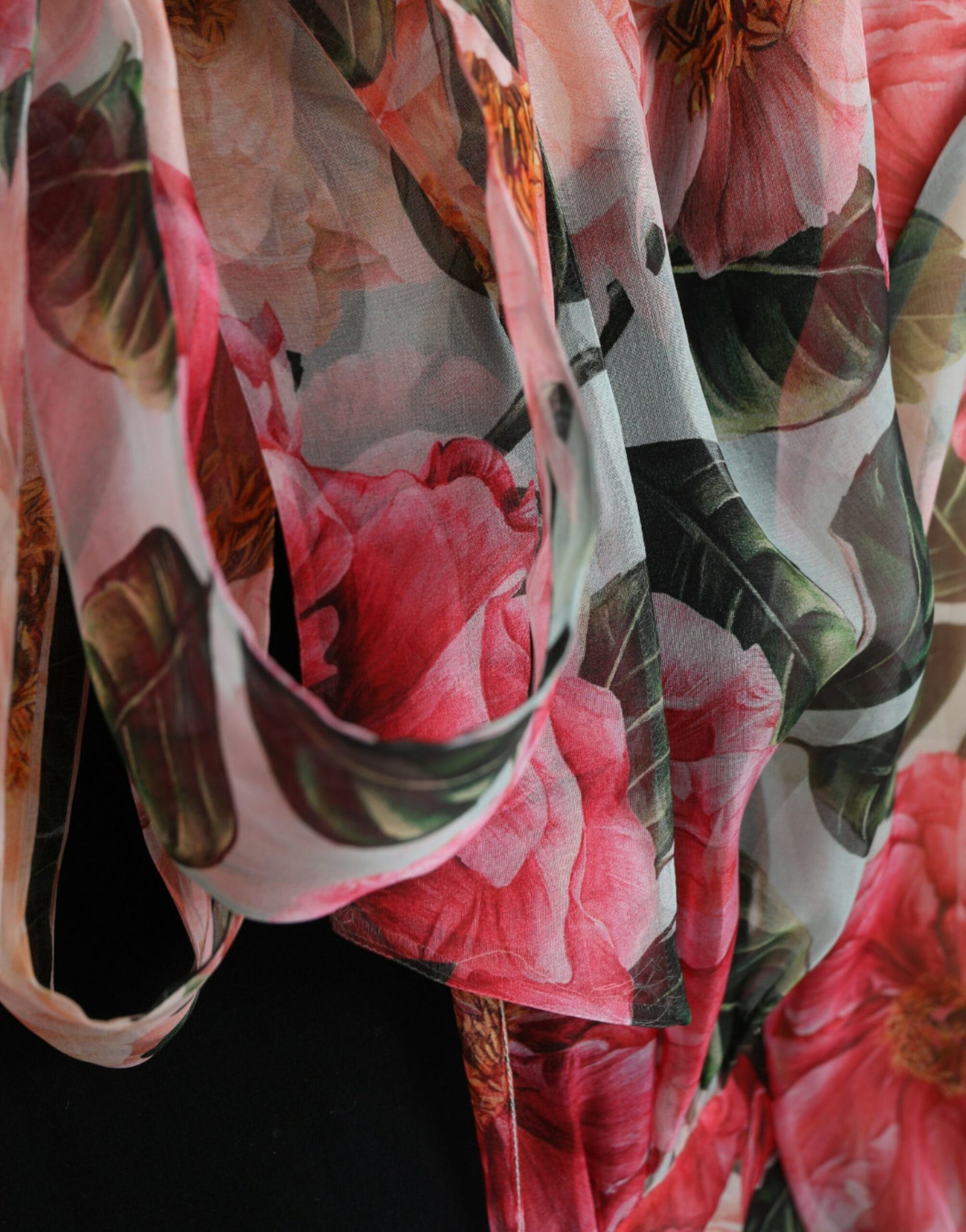 Floral Silk Chiffon Maxi Coat