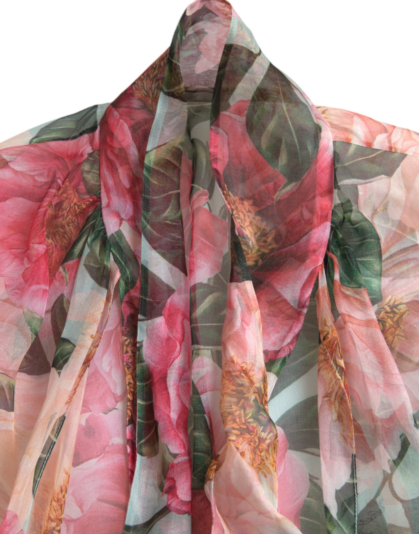 Floral Silk Chiffon Maxi Coat