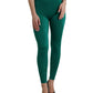 Green High Waist Designer Leggings