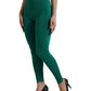 Green High Waist Designer Leggings