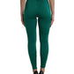 Green High Waist Designer Leggings